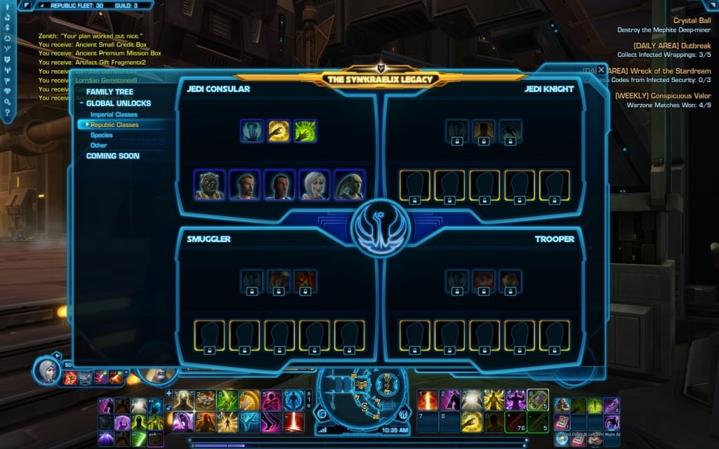 SWTOR Legacy Perks guide