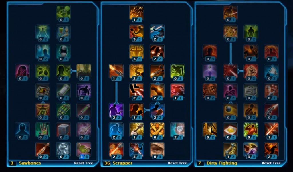 SWTOR Smuggler Scoundrel Leveling Build