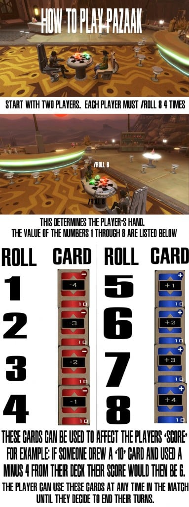 how to play pazaak in swtor