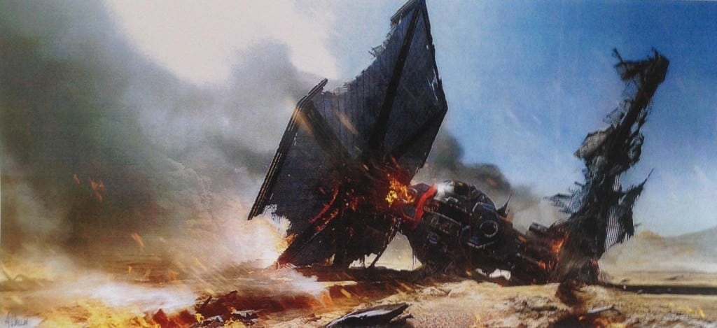 TIE fighter wreckage