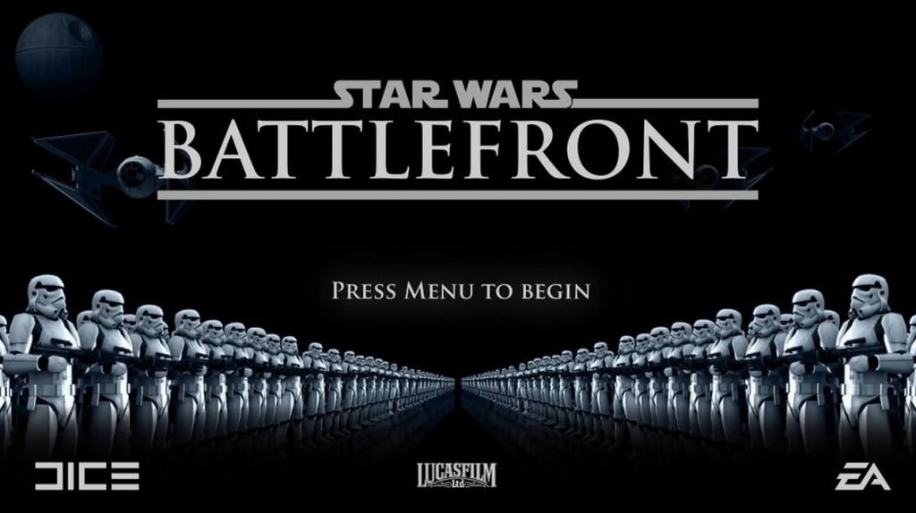 start menu for the new Star Wars Battlefront