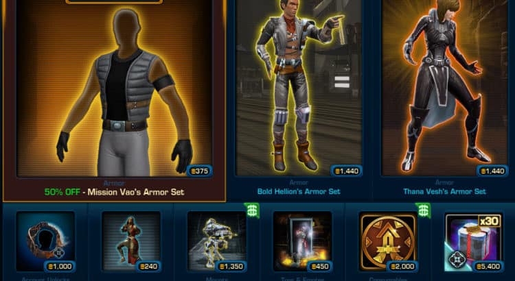 SWTOR Cartel Market Update for Jan 21