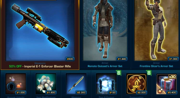 SWTOR Cartel Market Update for Feb 18