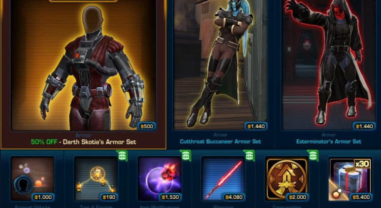 SWTOR Cartel Market Update for Feb 25
