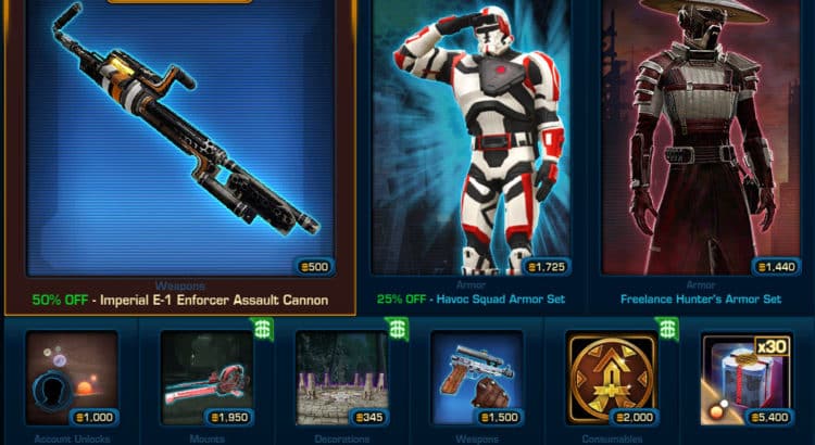 SWTOR Cartel Market Update for April 8