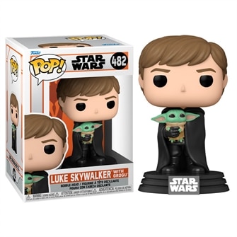 Funko Pop! Star Wars: Mandalorian- Luke Skywalker with Grogu (The Child) Vinyl Bobblehead